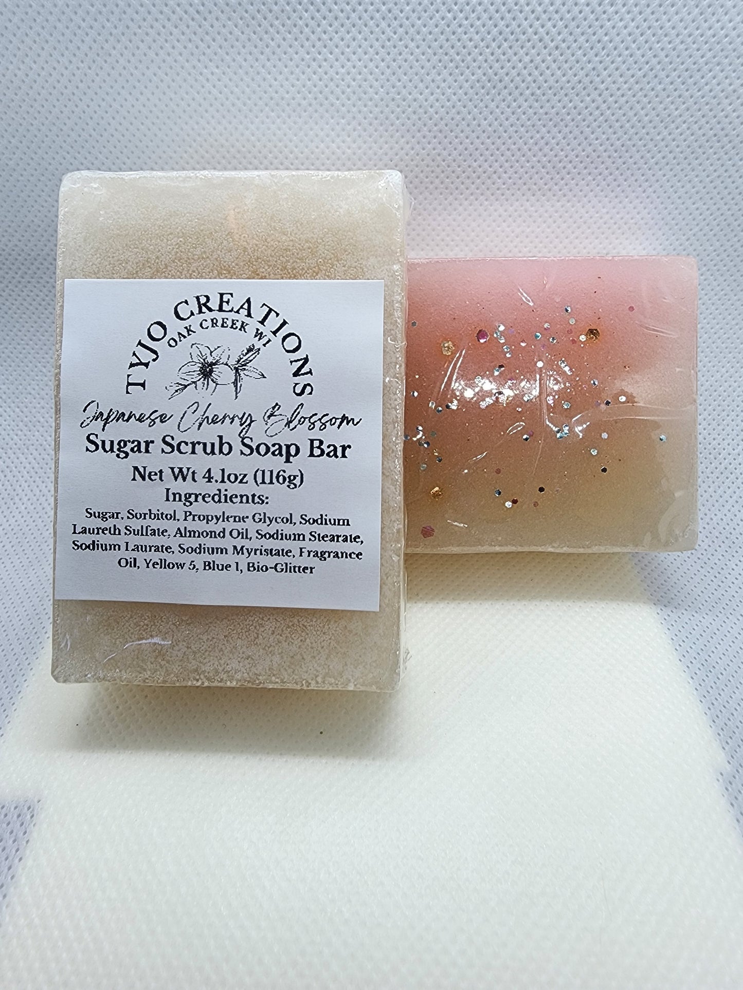 Japanese Cherry Blossom Sugar Scrub Soap Bar