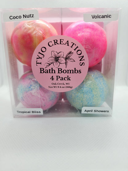 4pk Bath Bomb - Fresh, Fruity & Beachy