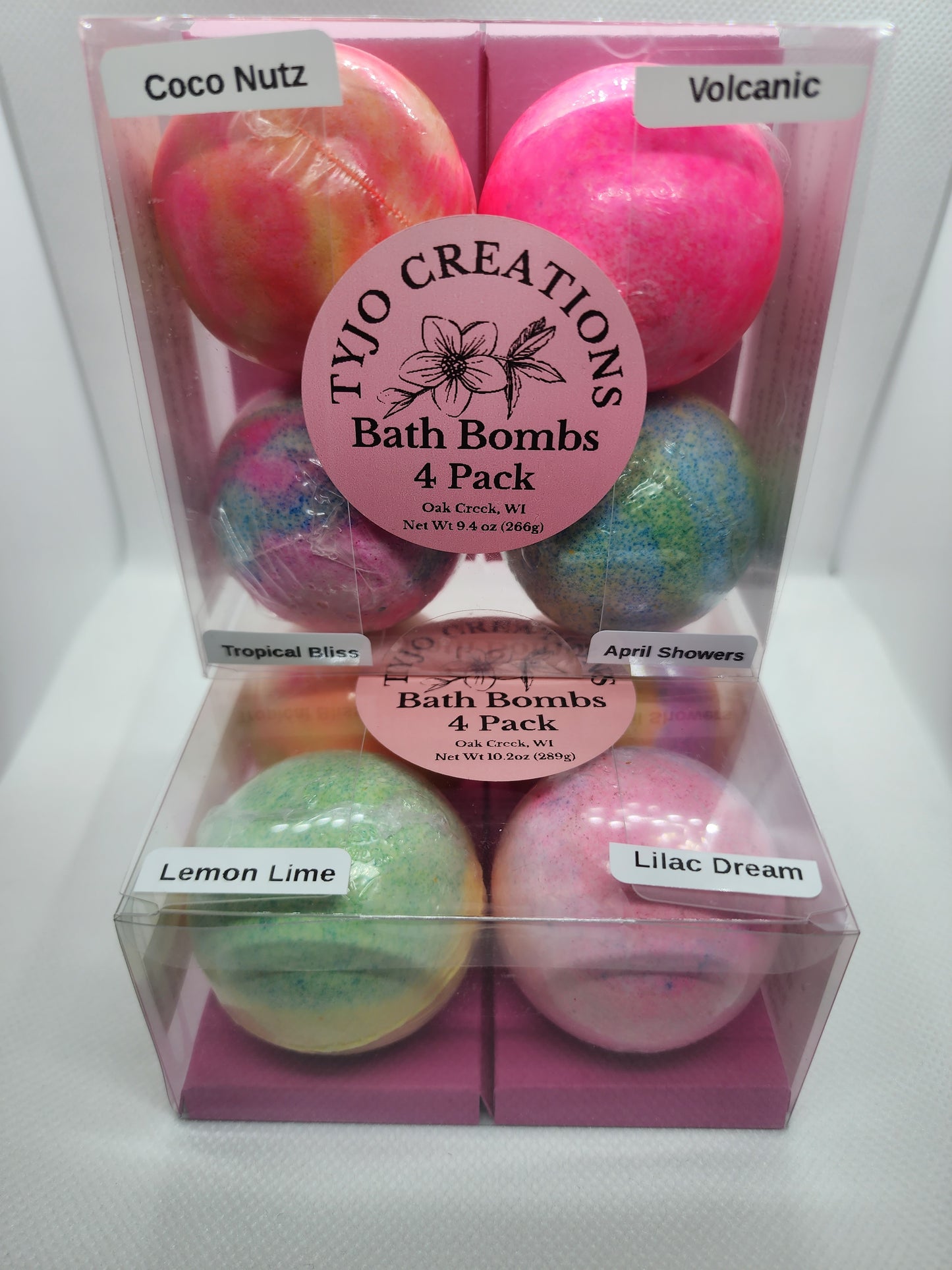 4pk Bath Bomb - Fresh, Fruity & Beachy